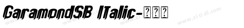 GaramondSB Italic字体转换